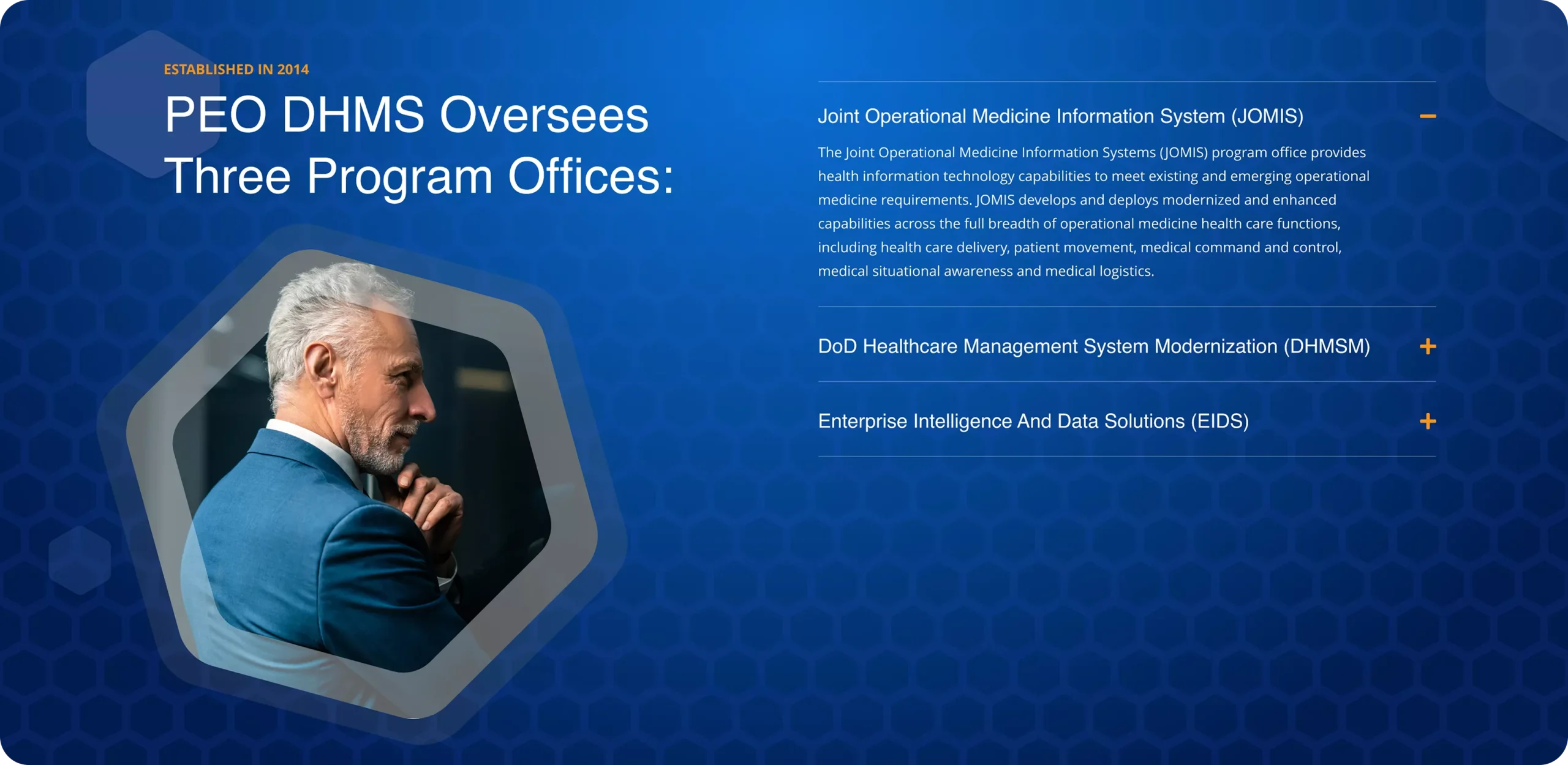 PEO DHMS Oversees Three Program Offices
