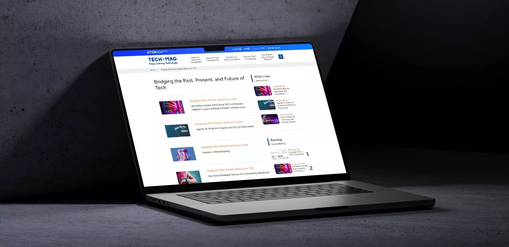 TDK Tech-Mag Laptop Interface Showcase