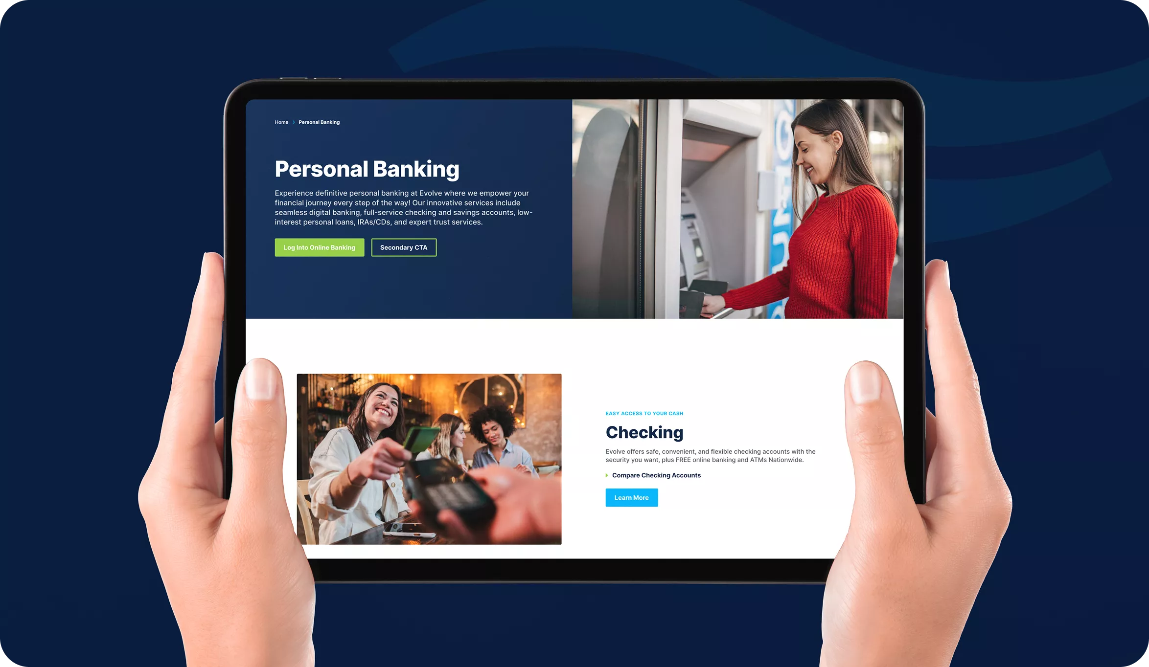 Evolve Bank & Trust Web Design
