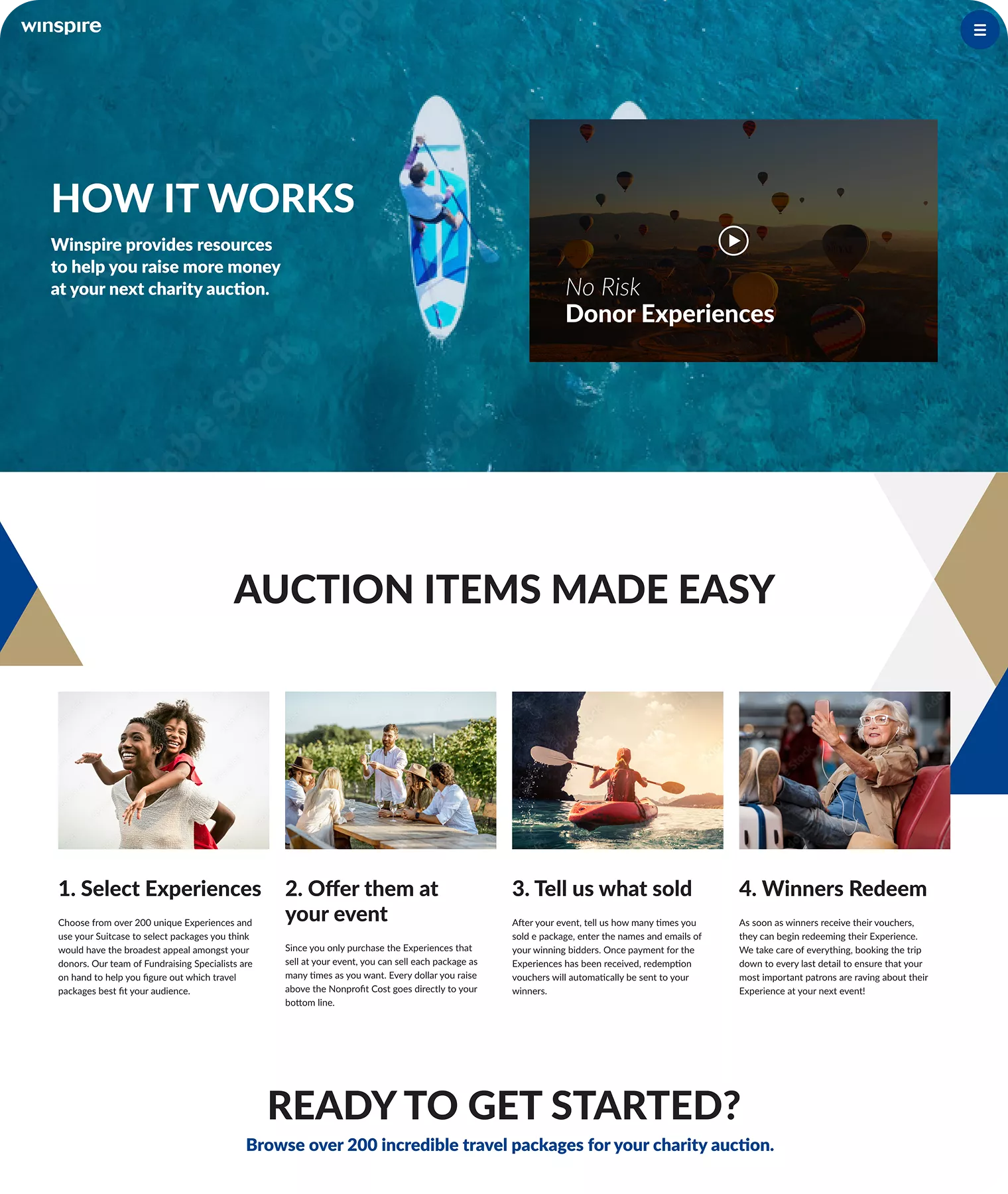 Winspire Website How It Works Section