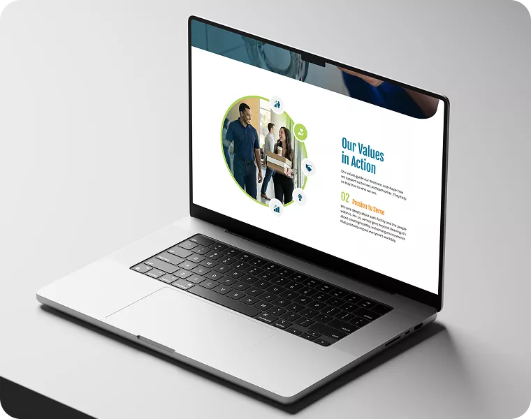 OpenWorks Laptop Mockup Interface