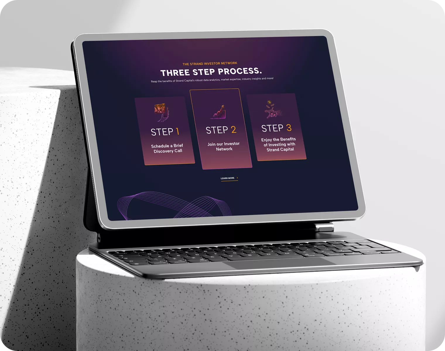 Strand Capital Three Step Process Tablet Showcase