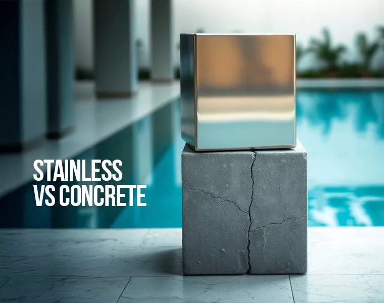 Natare Stainless VS Concrete Comparison Graphic