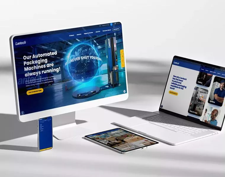 SABCUBE Lantech Website Multi Device Interface Design