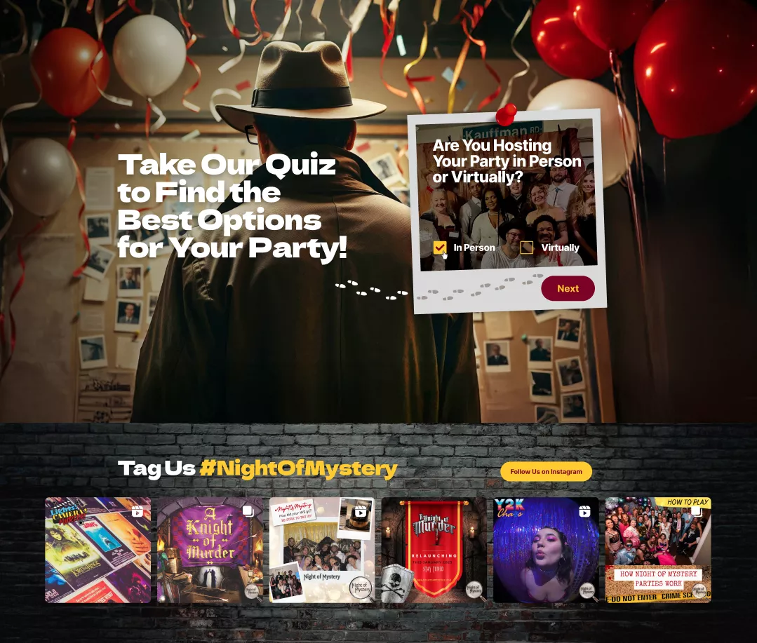 Night of Mystery Quiz Experience Showcase