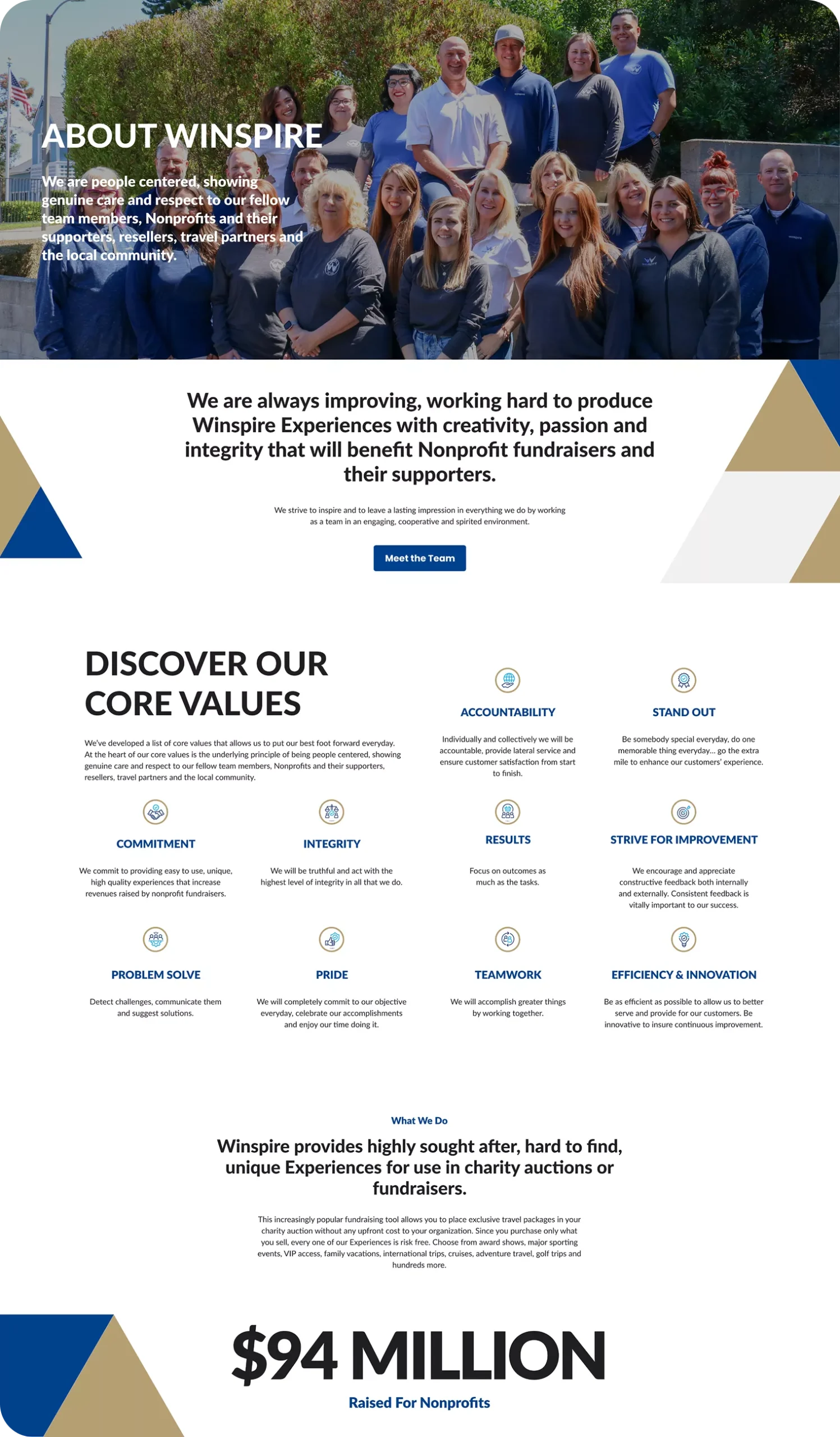 Winspire Team and Values Showcase